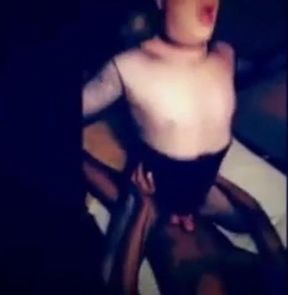 Older Crossdresser Rides BBC