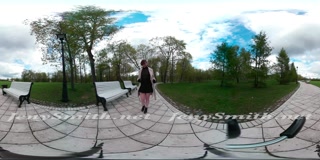 Quick VR 360 flashing in public with Jeny Smith