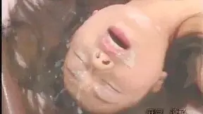 Cute Shinobu Kasagi Gets Covered in Semen During Wild Bukkake