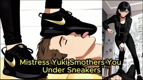 Mistress Yuki Smothers You Under Sneakers - Sneaker Worship and Crush