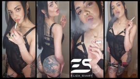 Smoking for you my little horny fucker