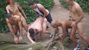 Horny Brazilian Gays Indulge In a Crazy Interracial Orgy In the Jungle