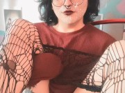 IllySquish femboy masturbates in front of the camera