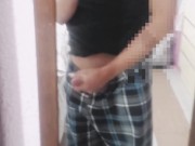 Masturbando mi Gran verga llena de leche