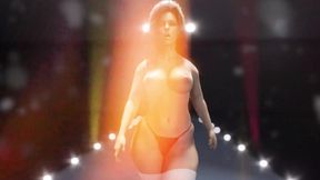 Sexy siren strolling in 3D high-def &mdash;  fully erect!