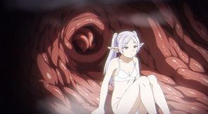 A Short Detour: Frieren takes raw tentacle DP & x-ray creampie inside the den