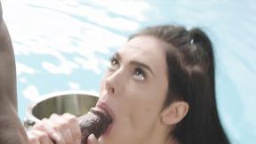 ”Cheating Marley Brinx engulfes HUGE black shaft in her anus”