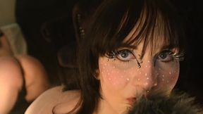 Goth Trans GF Clicker Trains Cock To Gush Destroyed Cum Pt1