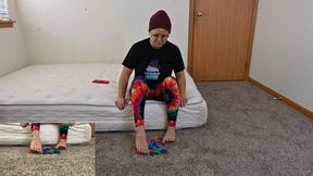 Dylan spells a message with their feet (720)