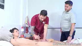 Mature Doctor Ass Drilled By Big Cock Boy Before Hot Handjob