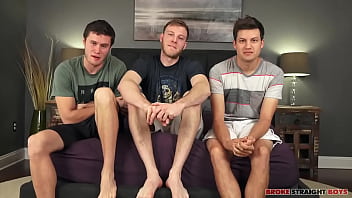 3 way sucking and fucking from these three straight jocks.  See who get&#039_s fucked raw in this hardcore gay porn video.