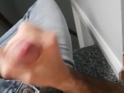 Fast jerk off before work, yummy cumshot on my body!