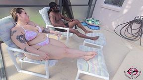valentina teases then gets bbc creamed in the pool