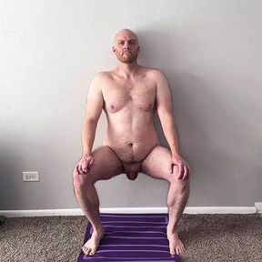 Sexy Bear Workout - Uncut Foreskin and Fat Ass