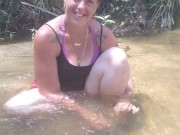 First Time Casting With Popular Country Girl On Spring Break In The Middle Of The Woods In Creek
