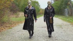 gas mask and leather coat outdoor - mp4 720p