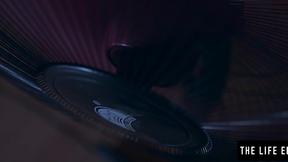 ”Horny brunette Leony April tickles her twat with a feather”