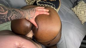Fat Ass Black Girl Lets Me Fuck Her Quickly as Long as I Creampie her