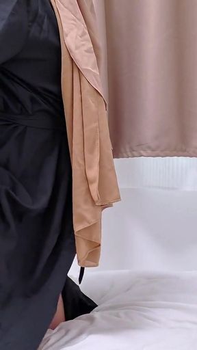 POV: Watch Your Hijabi Girl Tease in a Black Abaya   Clip 1