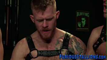 Buff guy sucks big dicks and gets facialized