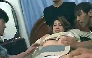 Japanese wife gangbanged by a big group