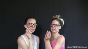 UNITED KINKDOM Kinksters Heaven Exclusive by Rebecca Cross Sylvia Chrystall Heavy Smokers in Glasses Inhales and Exhales Each Others Mouth Outdoor EVE 120s Fantasies 1080p