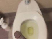 Had to Piss at WORK and got HORNY!! •moaning•