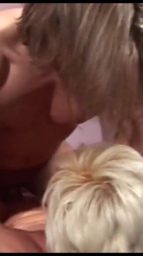 Mature woman loves the young cock cum in mouth