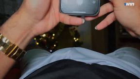 MERRY CHRISTMAS! Horny female rides her comrade's cock