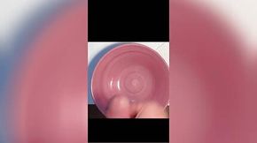 Cumshot in Plate from Neighbour Milf