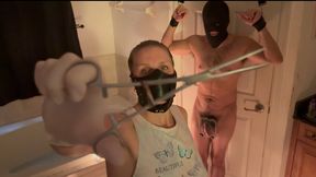 Typical Saturday afternoon in a FLR CBT 10in urethral plugged! Full HD