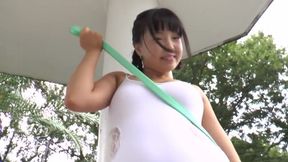 Serina Ueda [stepsister] young-looking idol shakes her taught tits for all to see