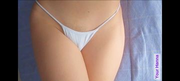 Wet white tights. Girl fingering her fleshy pussy with her fingers and red nails