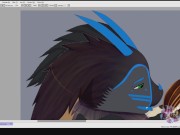 Gojira and Bat Blowjob - Speedpaint (Commission)