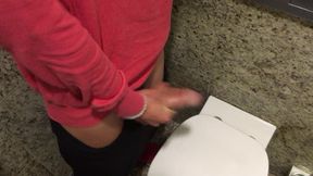 Risky Public Toilet Jerk off Twink