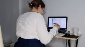 Nasty teacher would like to check your homework and your dick