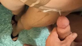 Teasing Her Shoes on Your Dick