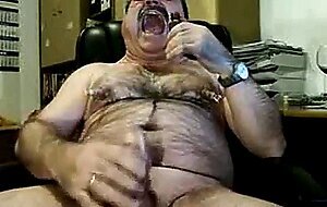 Dad pumps cock and cum