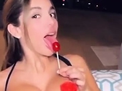 Lyna Perez Red Pasties Lollipop Play Video Leaked