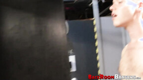 Naughty dude Antole Swift serviced two big dicked dudes during this 3some en