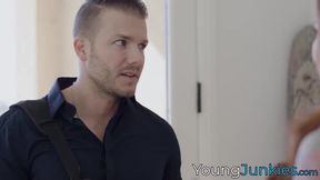 Busty brunette MILF Sophia Locke seduced me so I could plow her twat