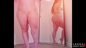 MILF HID THIS from Husband!  POV SQUATS (Nude Foot Fetish) (4K Landscape)