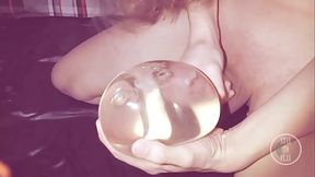 Fucking a Condim filled with my Pee, playing with Cum