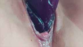 Close-up wet pussy