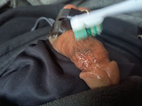 Self Teasing and Torment with a Electric Toothbrush