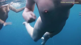 Aneta is a wonderful big tits babe underwater