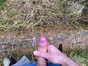 Horny scout pisses and shows cum