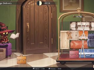 Hotel Tales Gameplay Part 3 - Helping Nikki Sort the Suitcases and Bathe Griselda the Huntress