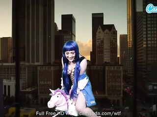 Camsoda - Lizzie Love Cosplay As Hinata Hyuga - Naruto - Masturbates On Sybian