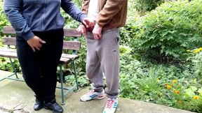 Hot mature stepmom gets cum on her tight big ass